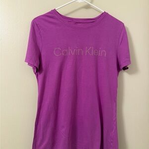 Calvin Klein Women's Vibrant Purple Tee